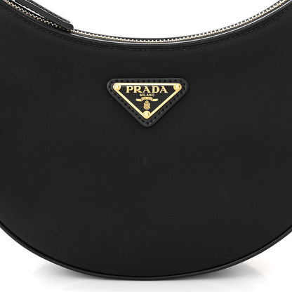 Prada Re-Nylon Spazzolato Arque Shoulder Bag Black 7 of 10