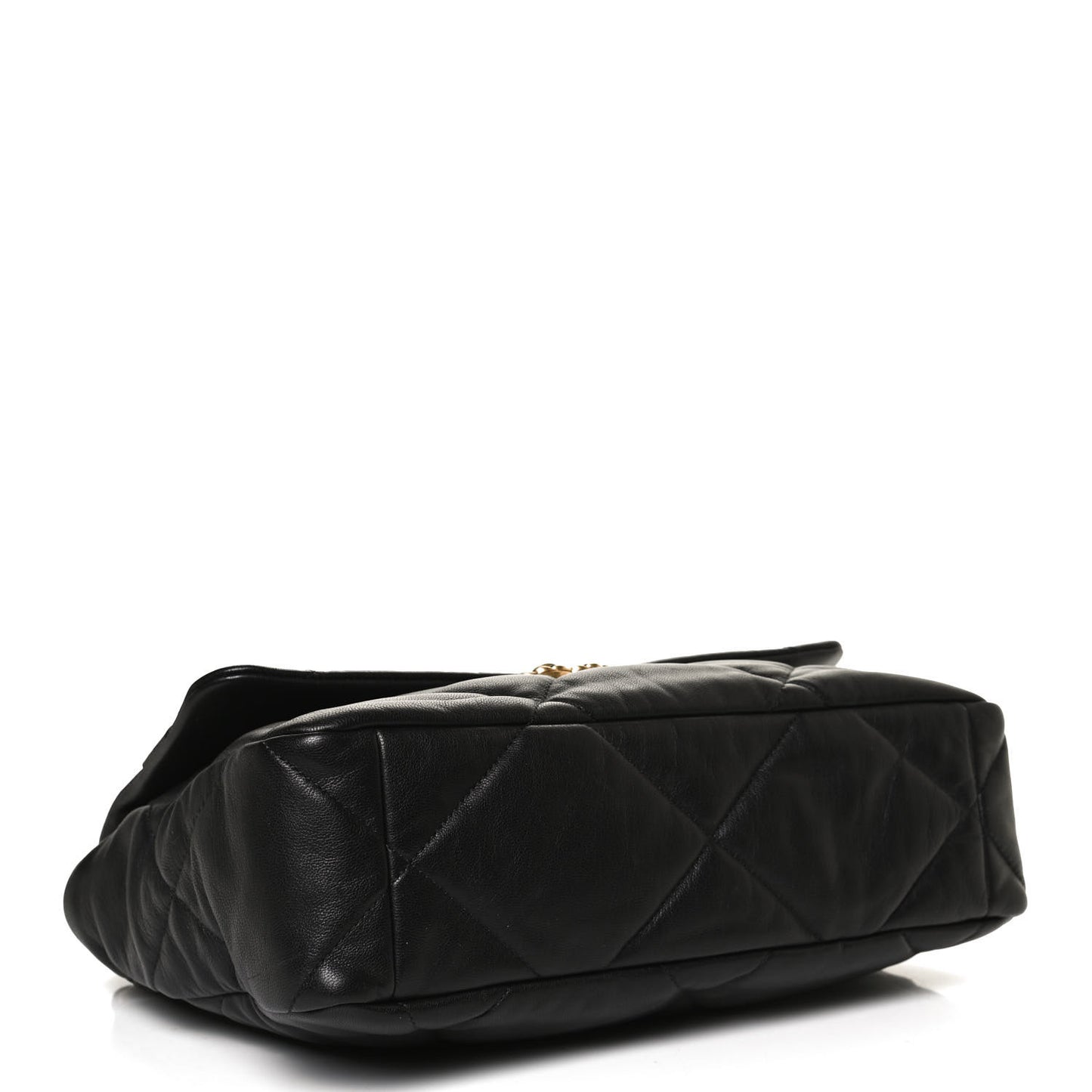Lambskin Quilted Large Chanel 19 Flap Black