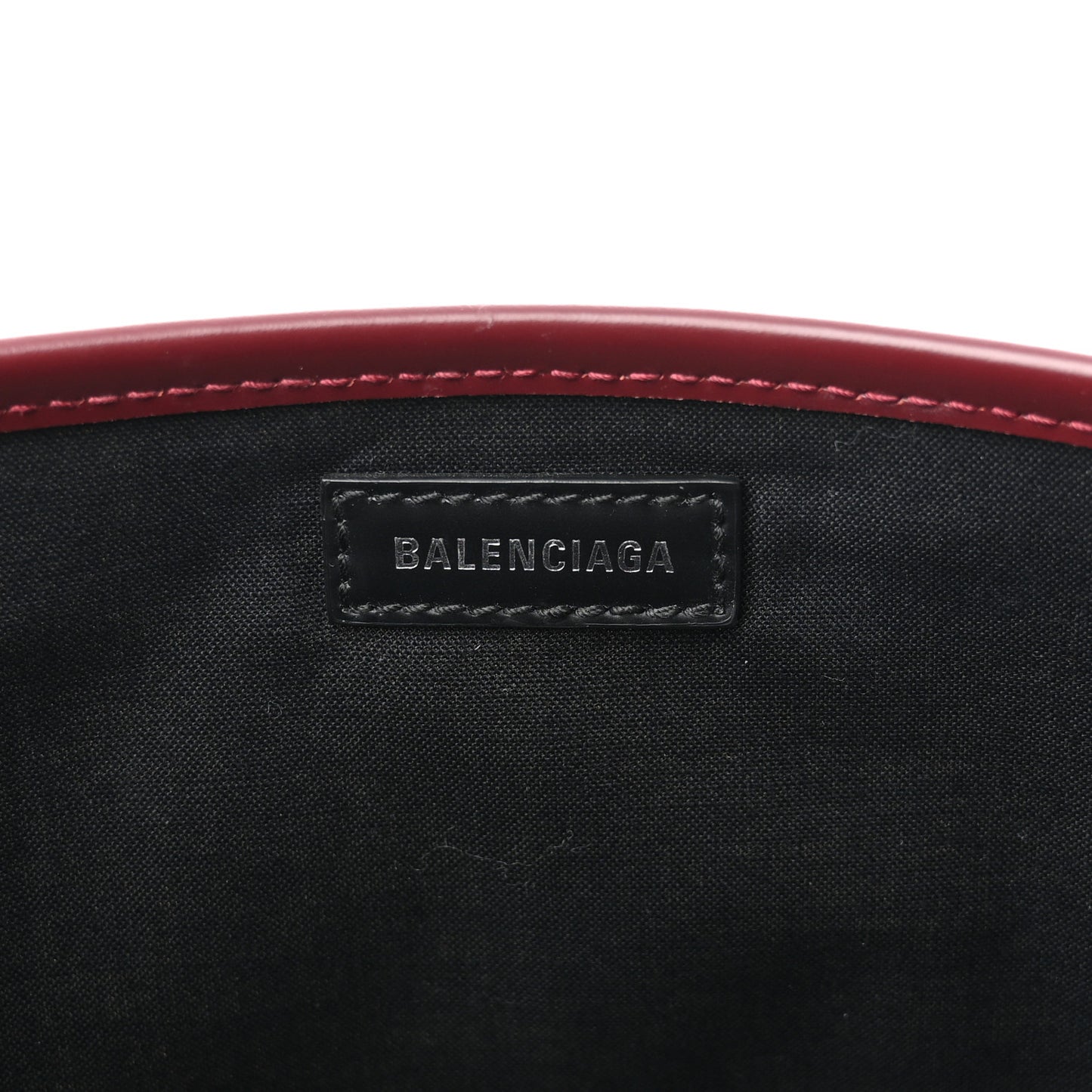 Cotton Canvas Calfskin S Navy Cabas Natural Burgundy