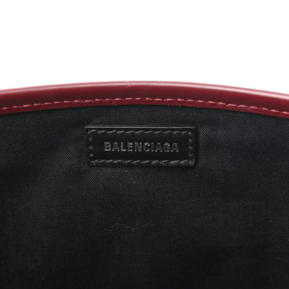 Balenciaga Cotton Canvas Calfskin S Navy Cabas Natural Burgundy 7 of 13