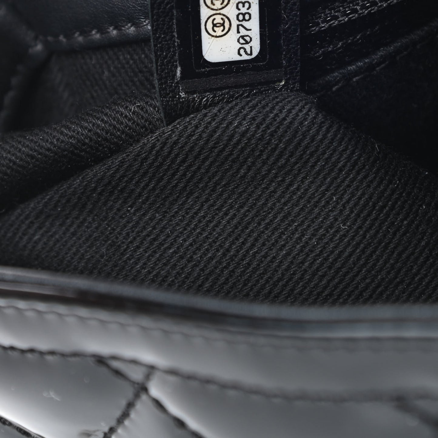 Patent Quilted Small Coco Shine Flap Black