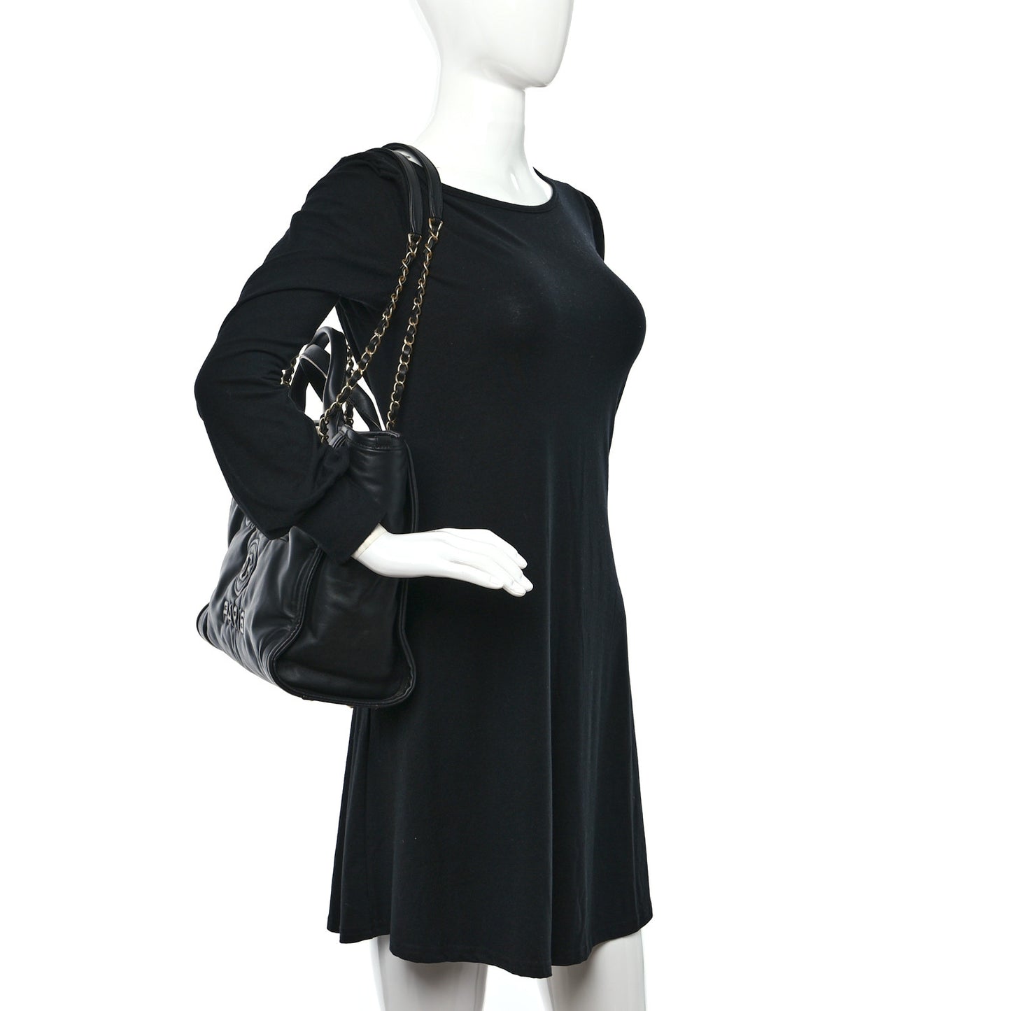 Calfskin Small Deauville Tote Black