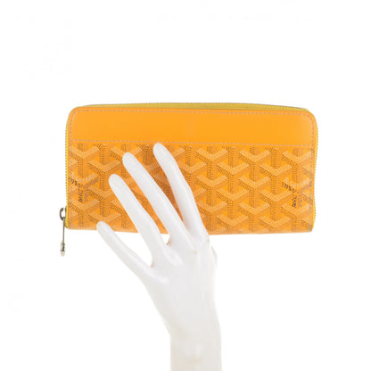 Goyard Goyardine Matignon Zip Around GM Wallet Yellow 2 of 7