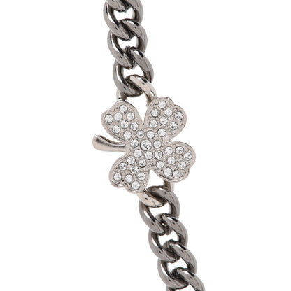 Chanel Ruthenium Crystal Chain CC Lucky Charms Choker Silver 5 of 7