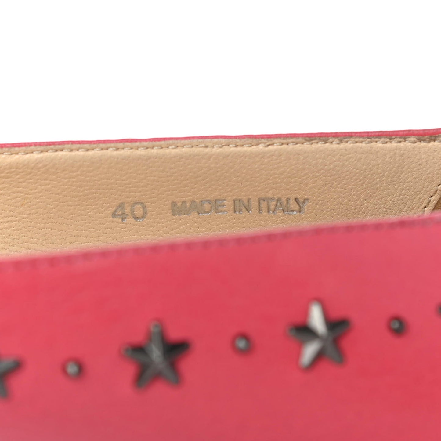 Calfskin Windsor Star Flats 40 Pink