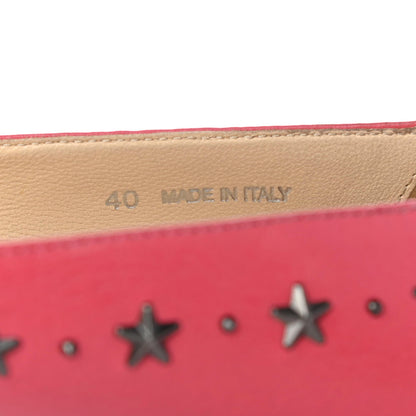 Jimmy Choo Calfskin Windsor Star Flats 40 Pink 8 of 10