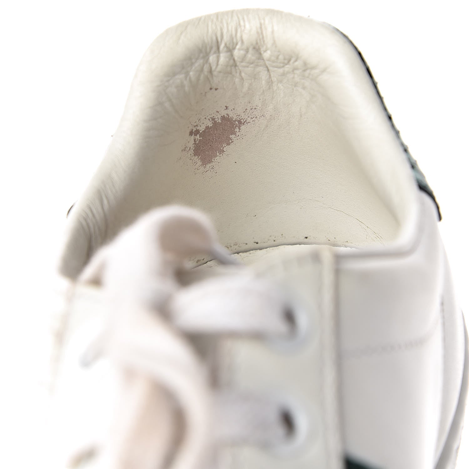 Gucci Calfskin Ayers Bee Embroidered Womens Ace Sneakers 36 White Green 11 of 21