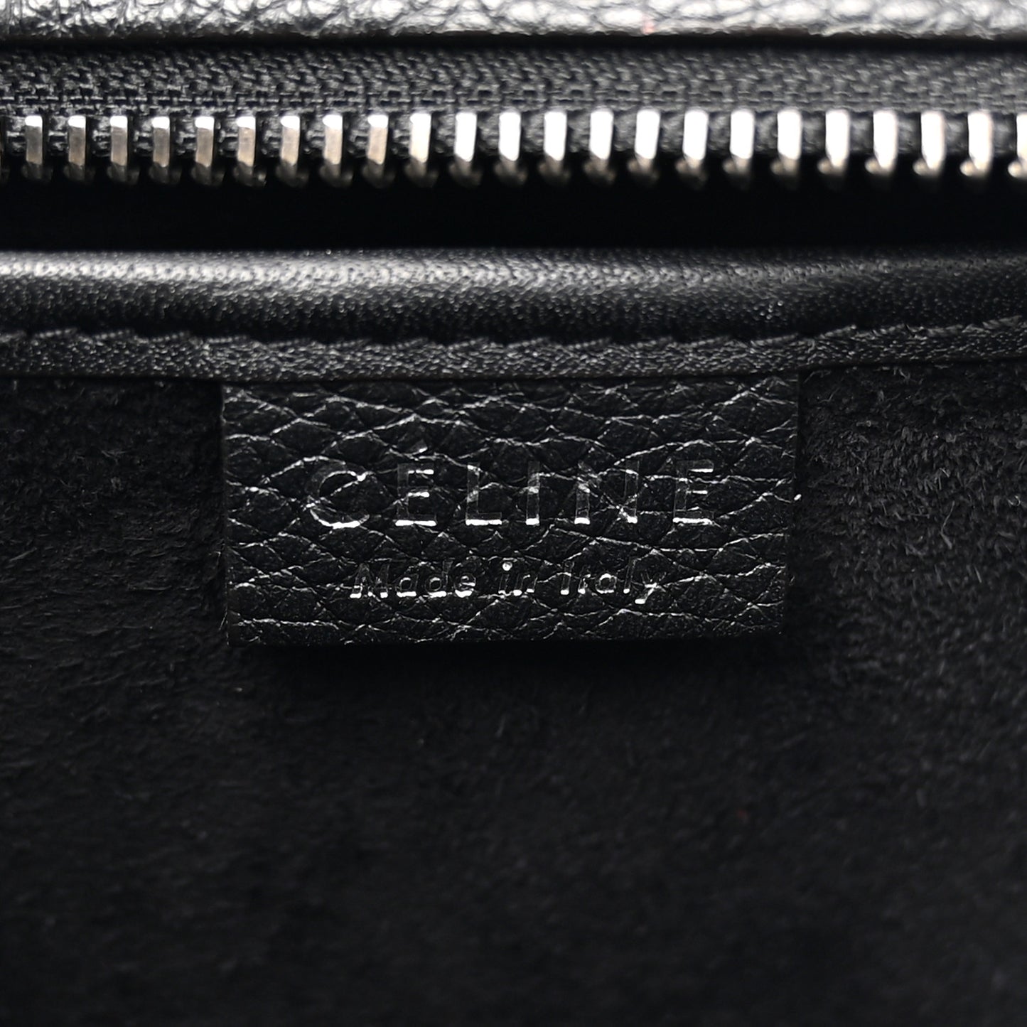 Drummed Calfskin Nano Luggage Black