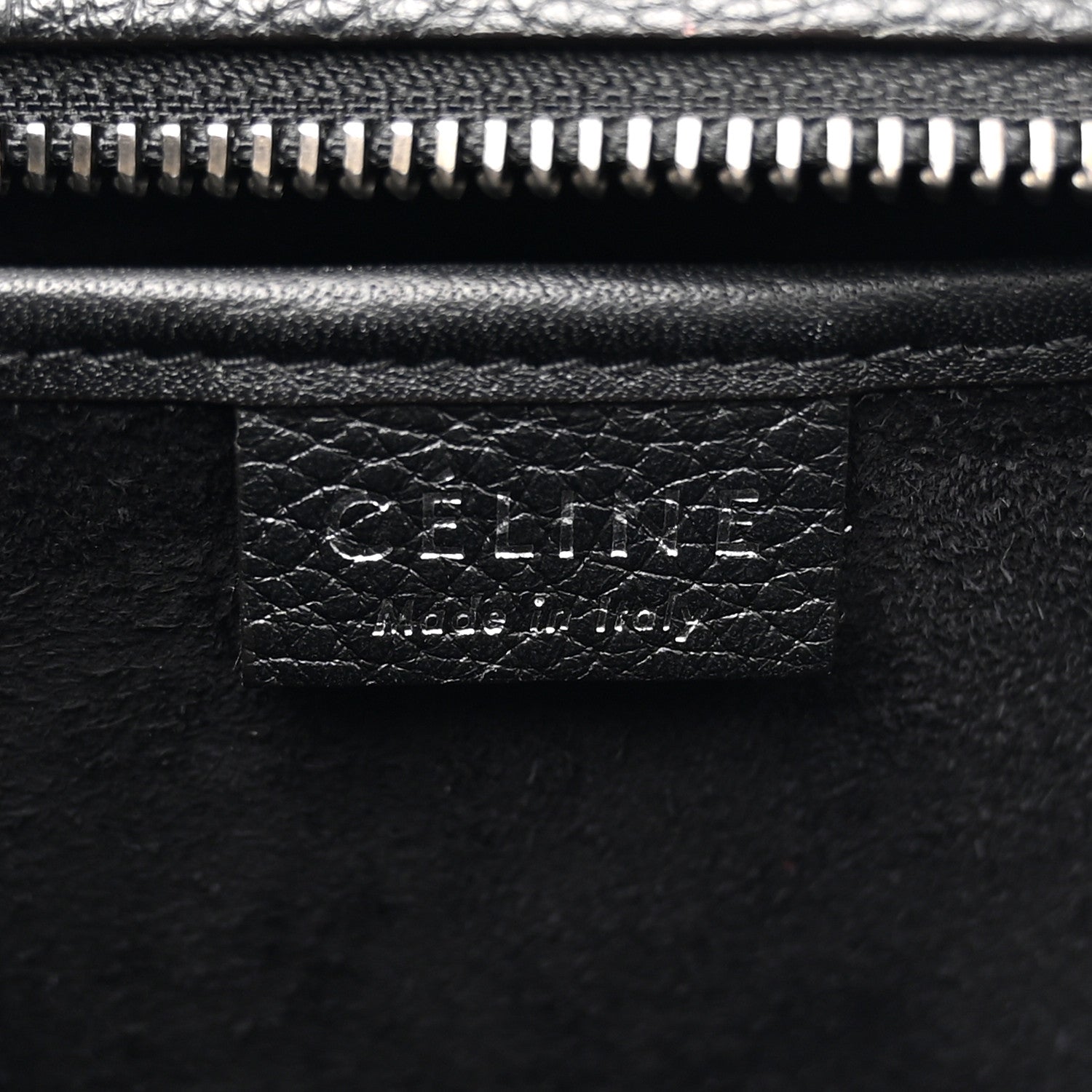 Celine Drummed Calfskin Nano Luggage Black 6 of 10