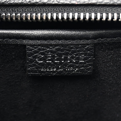 Celine Drummed Calfskin Nano Luggage Black 6 of 10