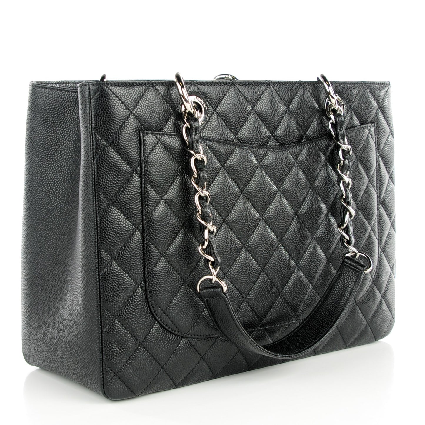 Caviar Quilted Grand Shopping Tote GST Black