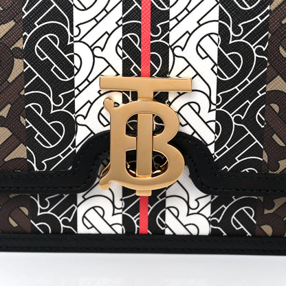 Burberry E-Canvas Monogram Stripe Small TB Bag Bridle Brown 11 of 11