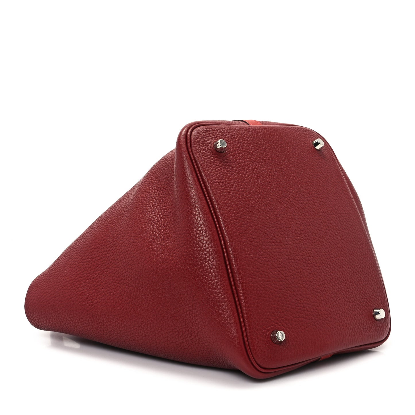 Taurillon Clemence Swift Picotin Lock 22 MM Rouge H Brique