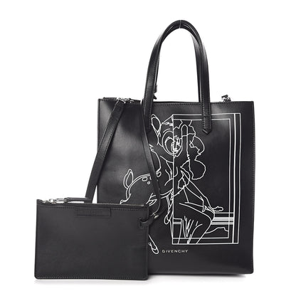 Givenchy Calfskin Bambi Print Small Stargate Shopper Tote Black 1 of 10