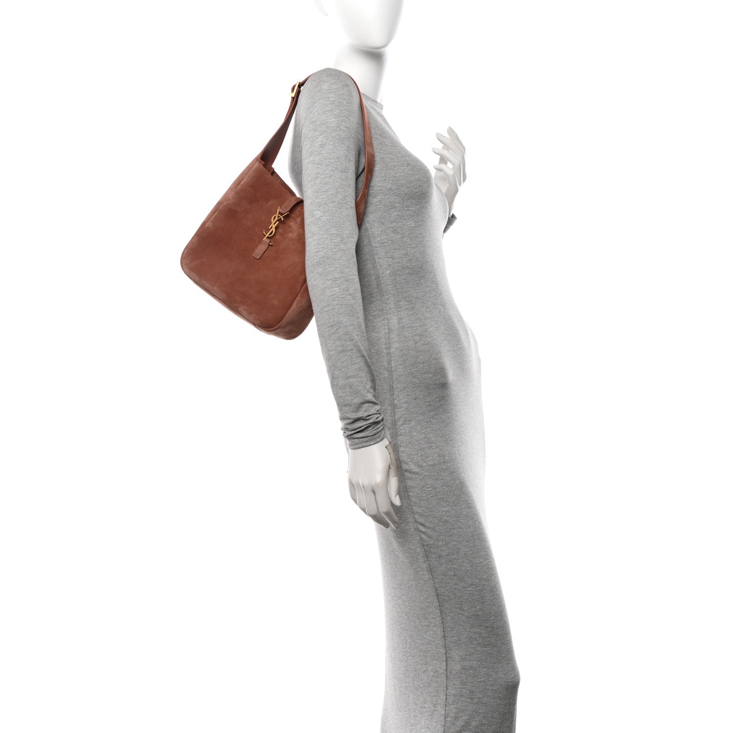 Saint Laurent Suede Calfskin Small Le 5 A 7 Soft Hobo Barely Barely Pink 2 of 10