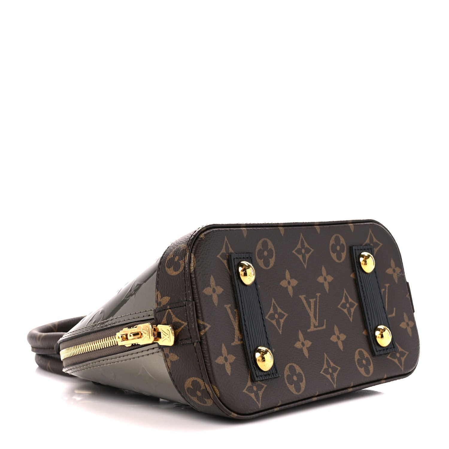 Louis Vuitton Vernis Monogram Alma BB Taupe Metallise 4 of 10