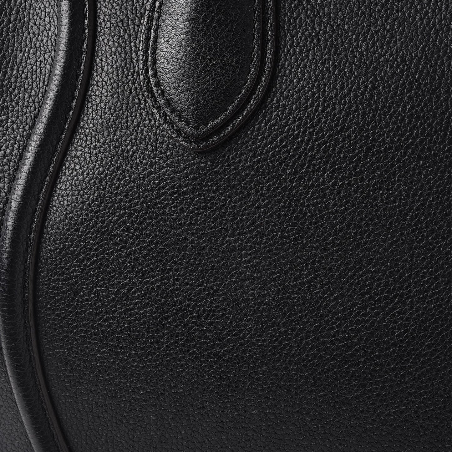 Drummed Calfskin Mini Luggage Black