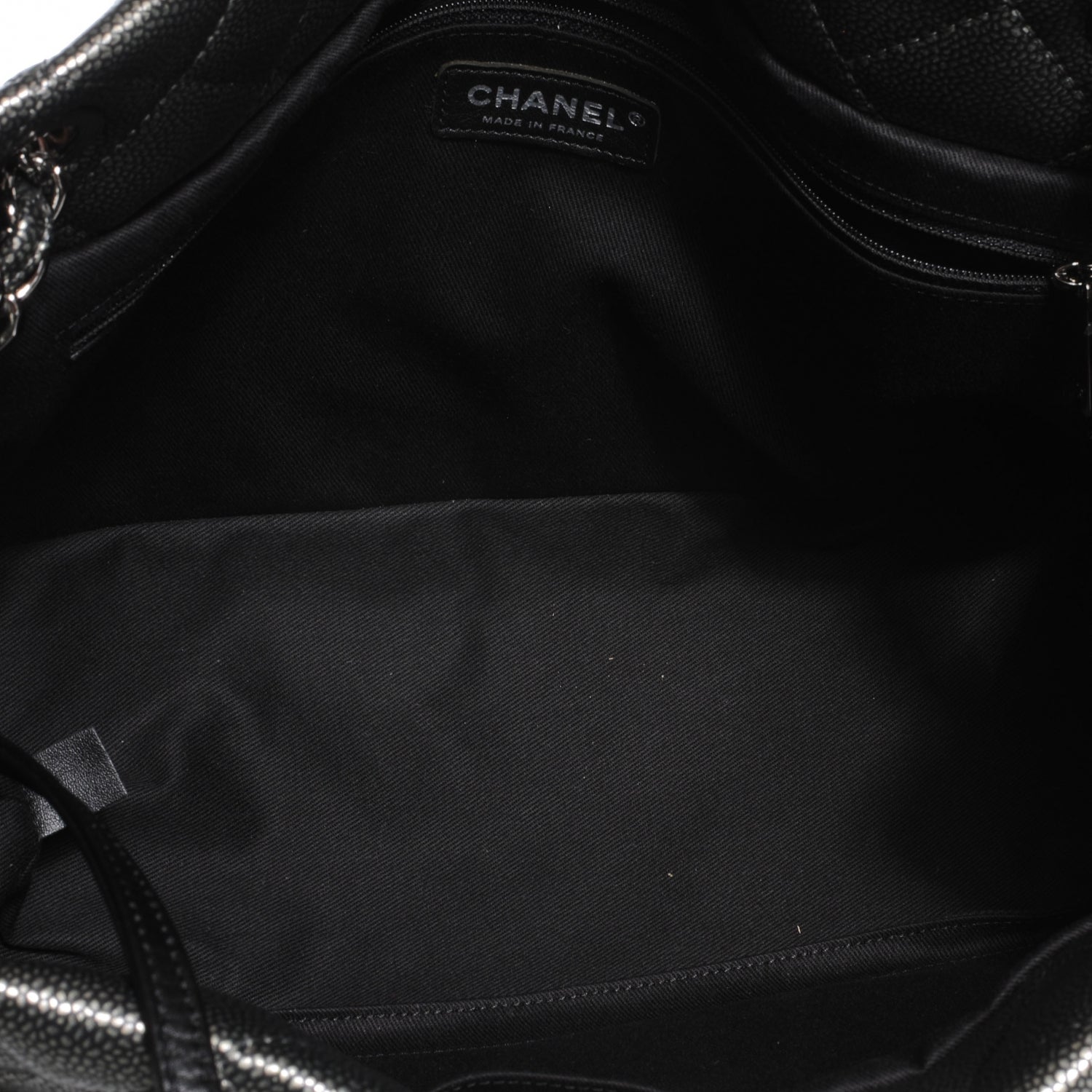 Chanel Caviar Timeless CC Tote Dark Silver 5 of 7