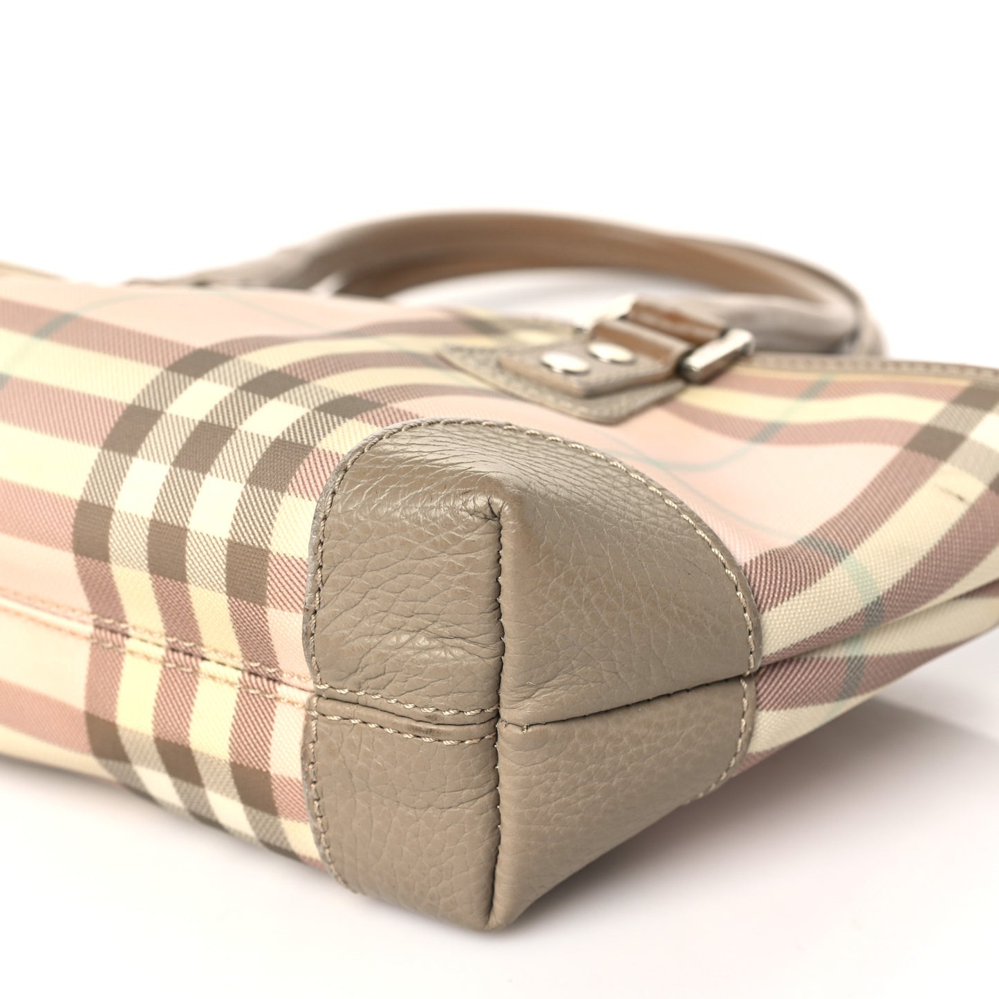 Candy Check Small Tote Pink Beige