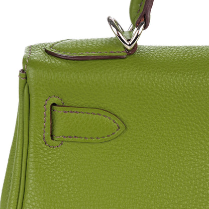 Hermes Taurillon Clemence Kelly Retourne 28 Vert Anis 14 of 27