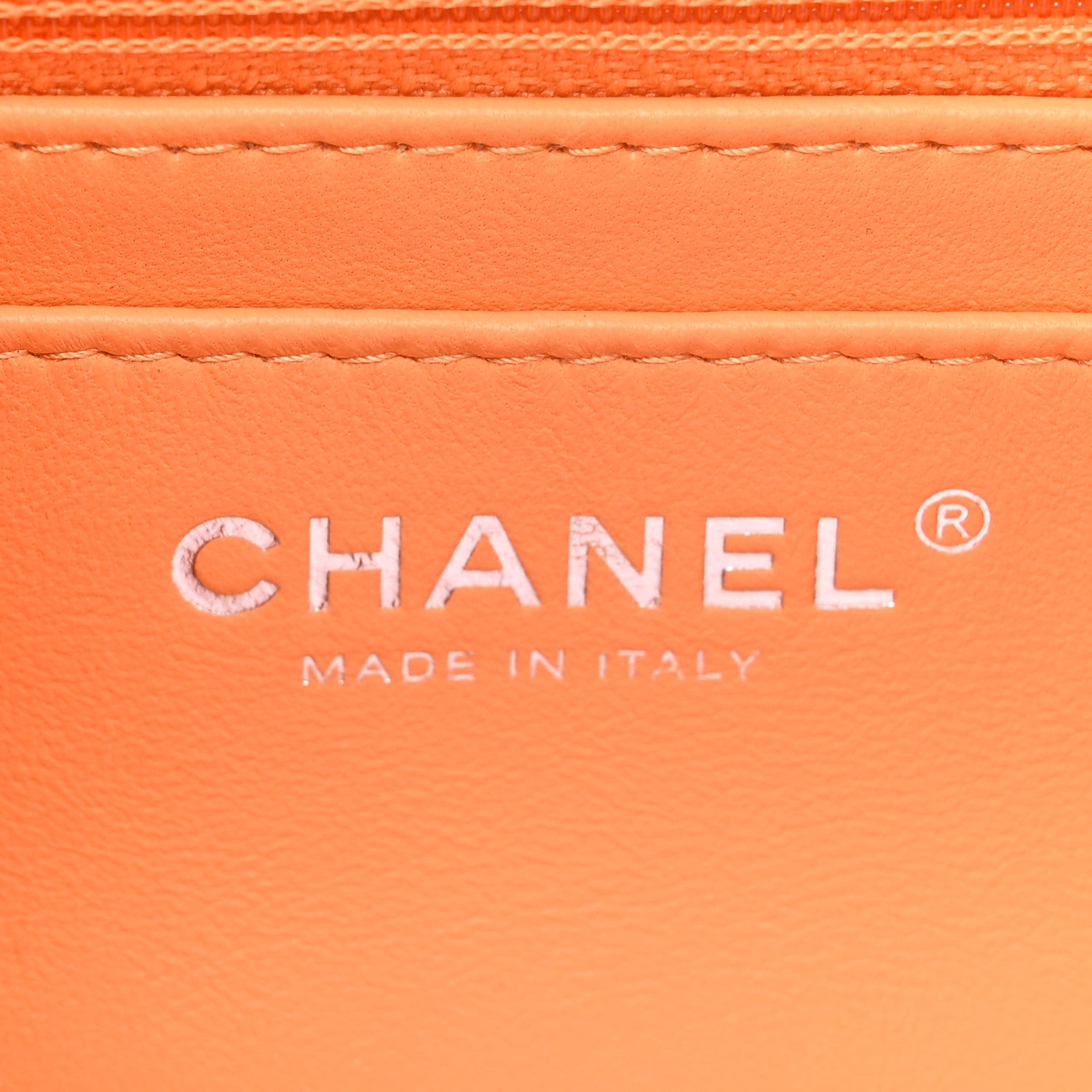 Chanel Lambskin Quilted Mini Square Flap Light Orange 6 of 12