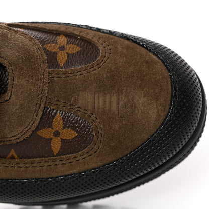 Louis Vuitton Suede Calfskin Monogram Laureate Platform Desert Boots 36.5 Kaki 11 of 12