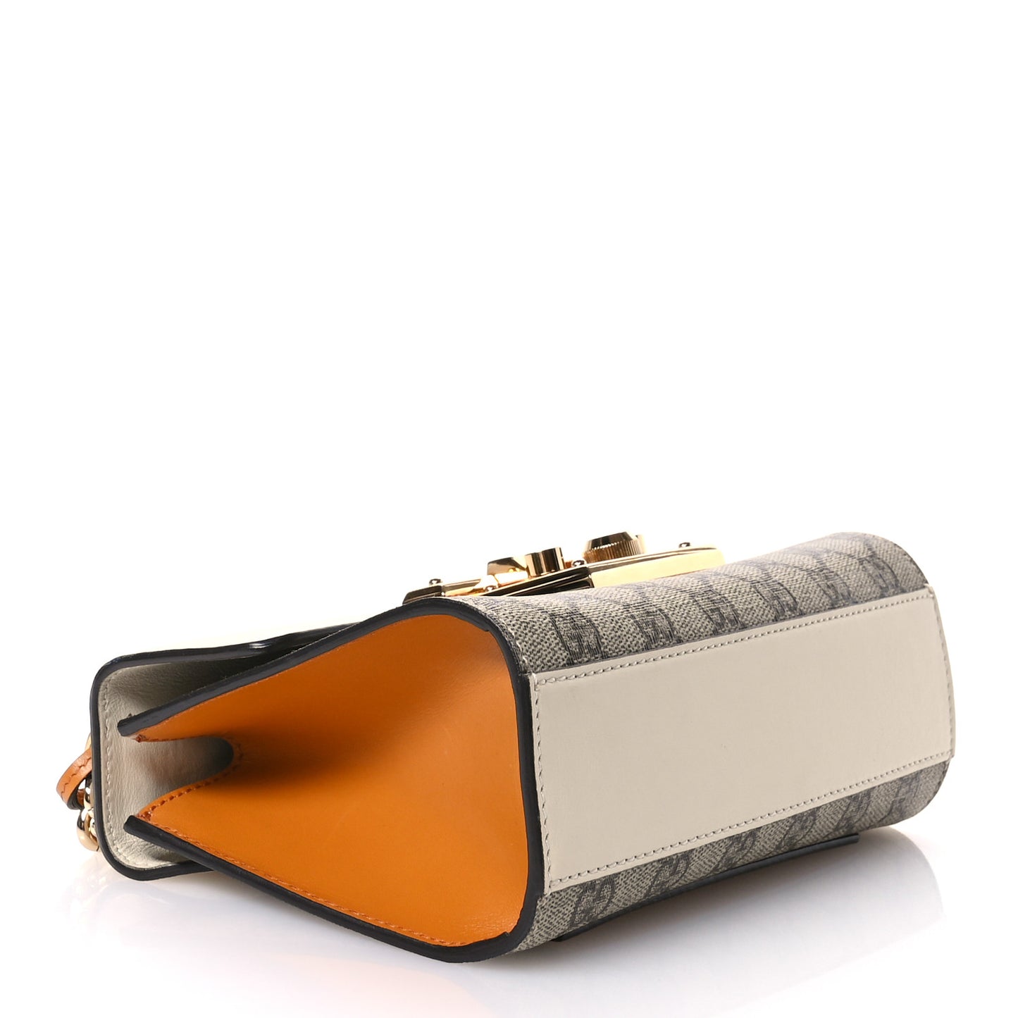 GG Supreme Monogram Calfskin Small Padlock Shoulder Bag Beige Mystic White Sun Oil