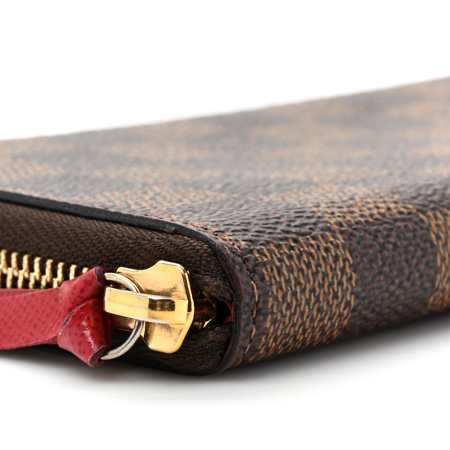 Damier Ebene Clemence Wallet Cherry
