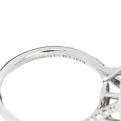 Tiffany Platinum Diamond 1.10ct Soleste Cushion Cut Double Halo Engagement Ring 49 5 6 of 7