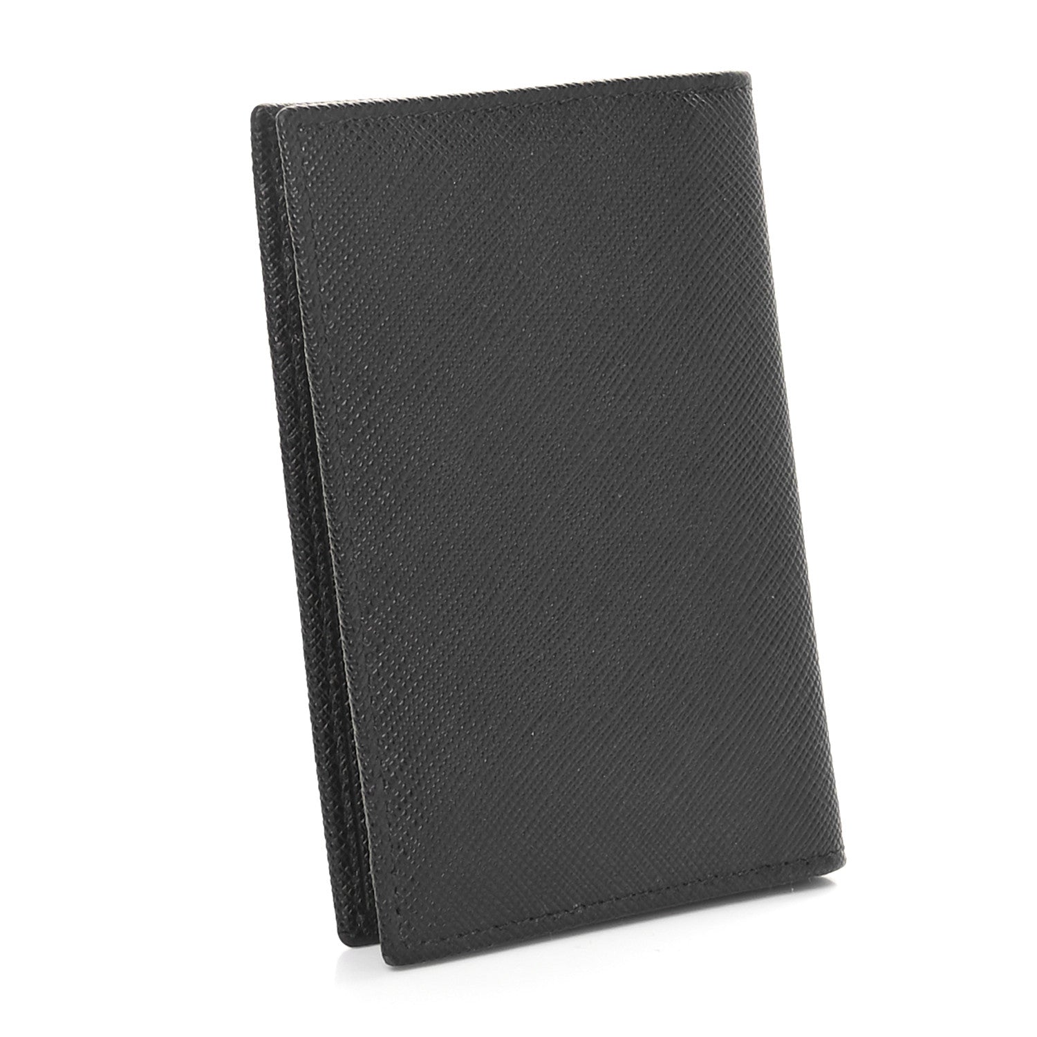 Prada Saffiano Flap Card Holder Black 3 of 7