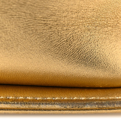 Chanel Metallic Lambskin Embossed Small Cube Boy Flap Gold 14 of 15
