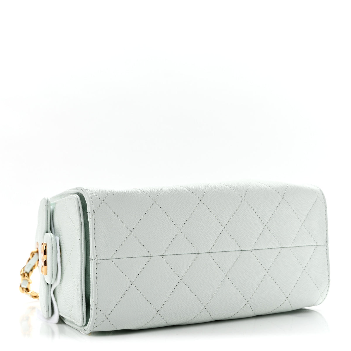 Chanel Caviar Quilted Mini Chanel 25 Handbag Light Blue 6 of 21