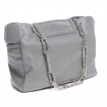 Chanel Leather Mademoiselle Lock Large Shopper Tote Grey 3 of 7