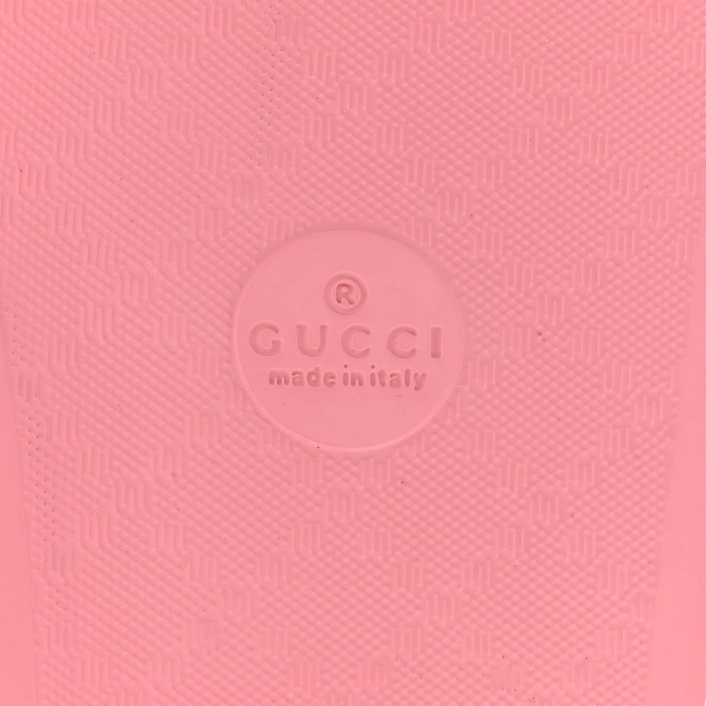 Rubber GG Monogram Perforated Womens Slide Sandals 39 Rose Box