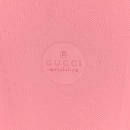Gucci Rubber GG Monogram Perforated Womens Slide Sandals 39 Rose Box 7 of 9