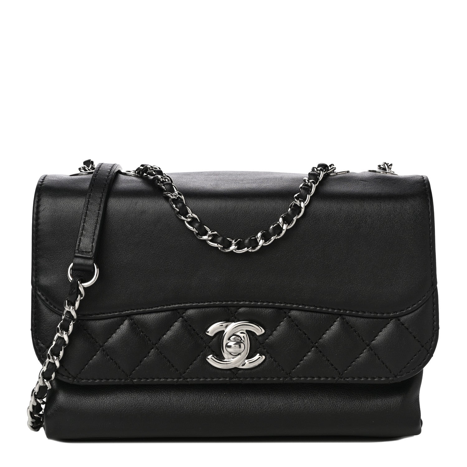 Chanel Calfskin Mini Tramezzo Flap Black 1 of 11