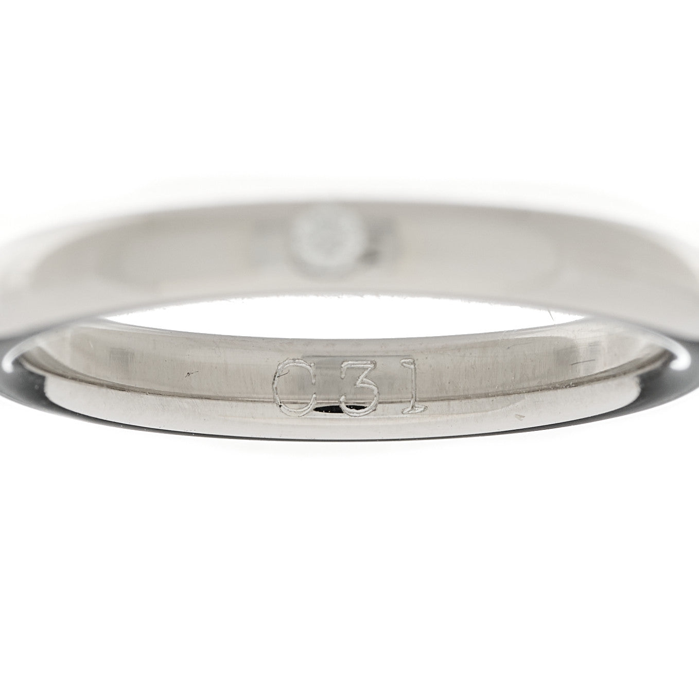 Tiffany Platinum Diamond Elsa Peretti Band Ring 52 6 7 of 8