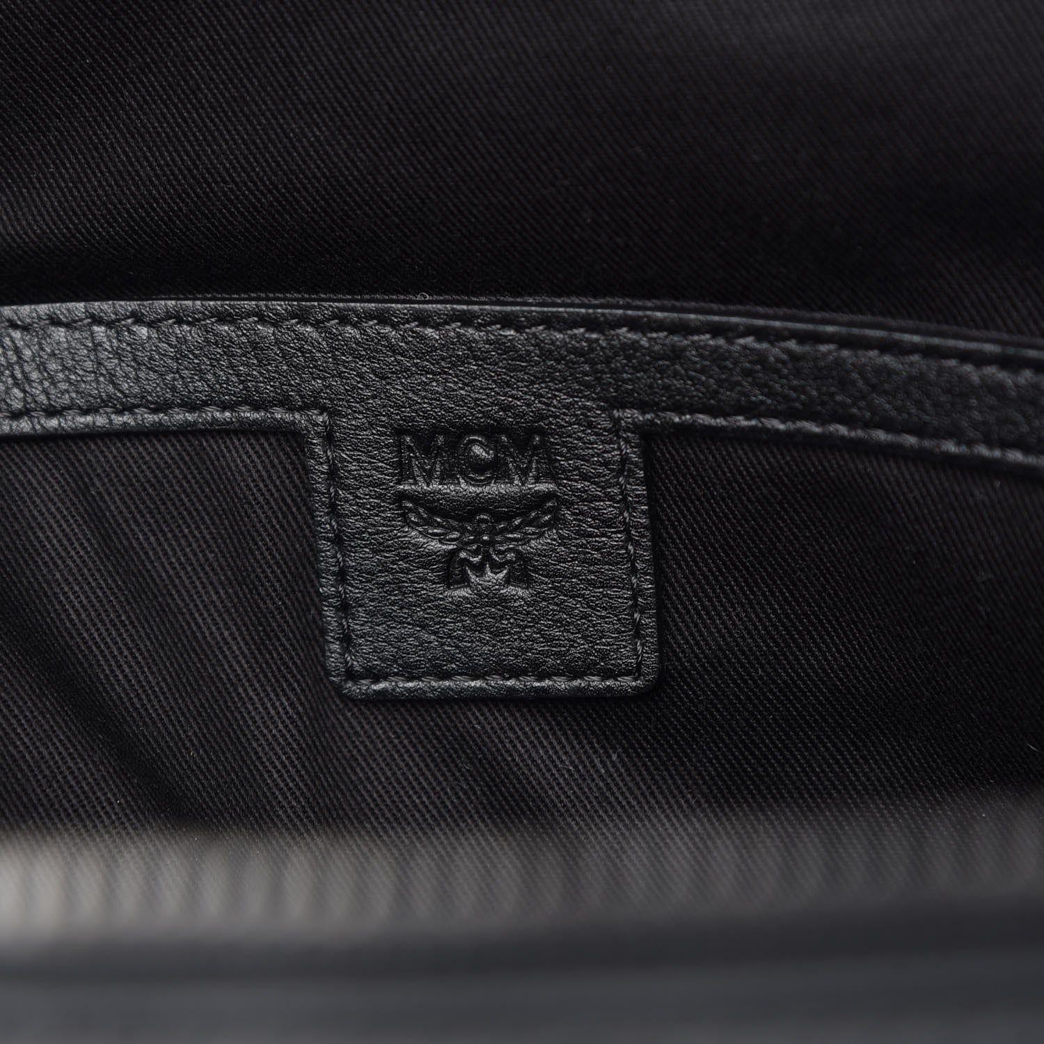 MCM Calfskin Ottomar Monogram Duke Backpack Black 6 of 8