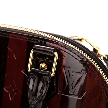 Louis Vuitton Vernis Rayures Alma BB Amarante 12 of 12