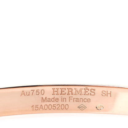 Hermes 18K Rose Gold Diamond PM Kelly Bracelet SH 4 of 5