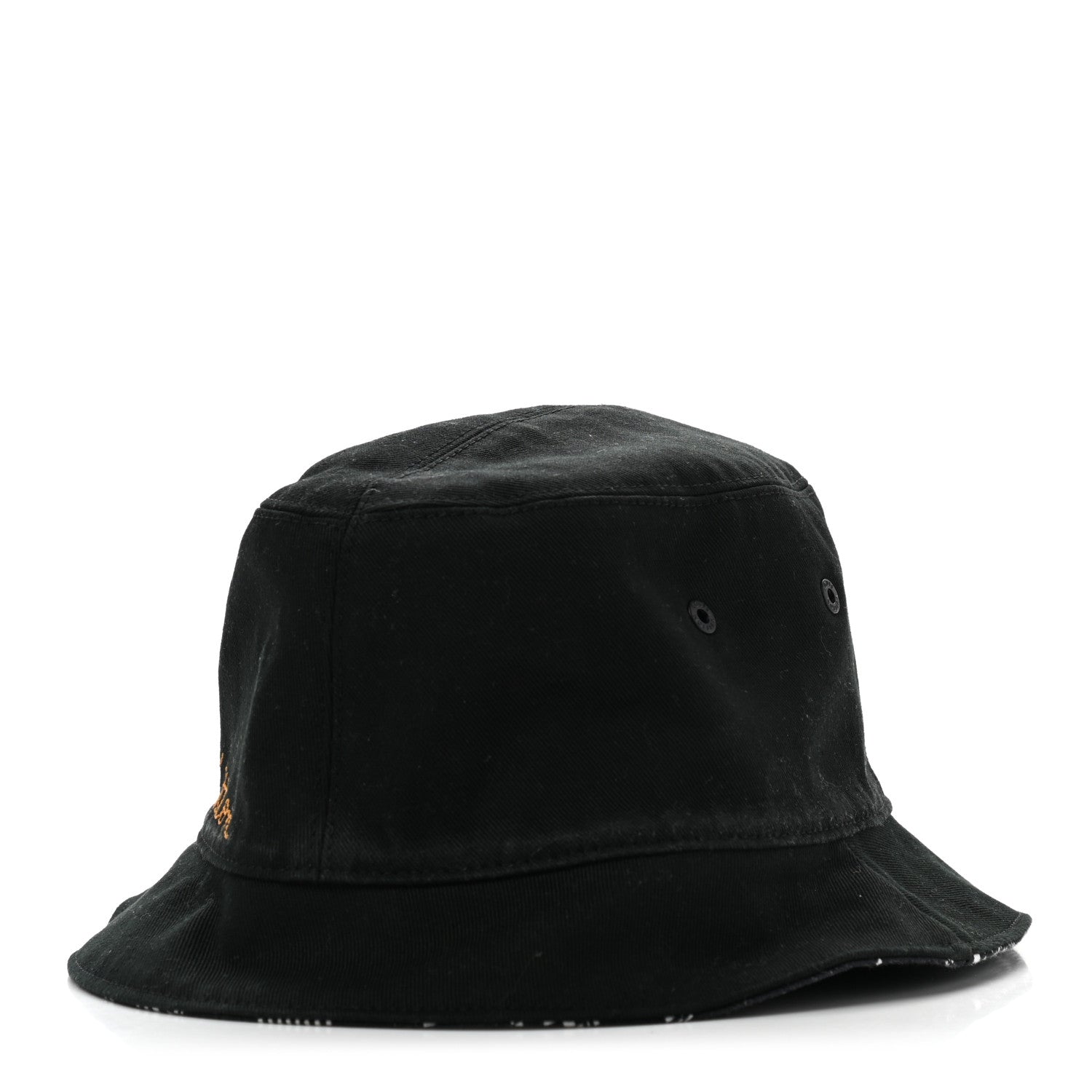 Louis Vuitton Cotton Damier Distorted Reversible Bucket Hat Black 1 of 9