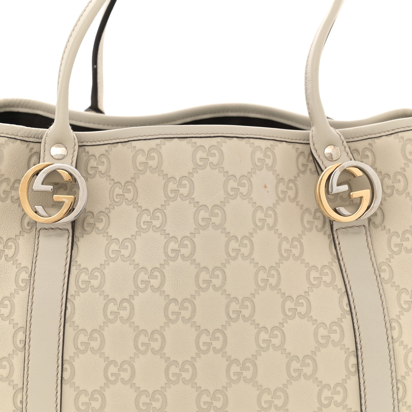 Guccissima Medium GG Twins Tote Off White