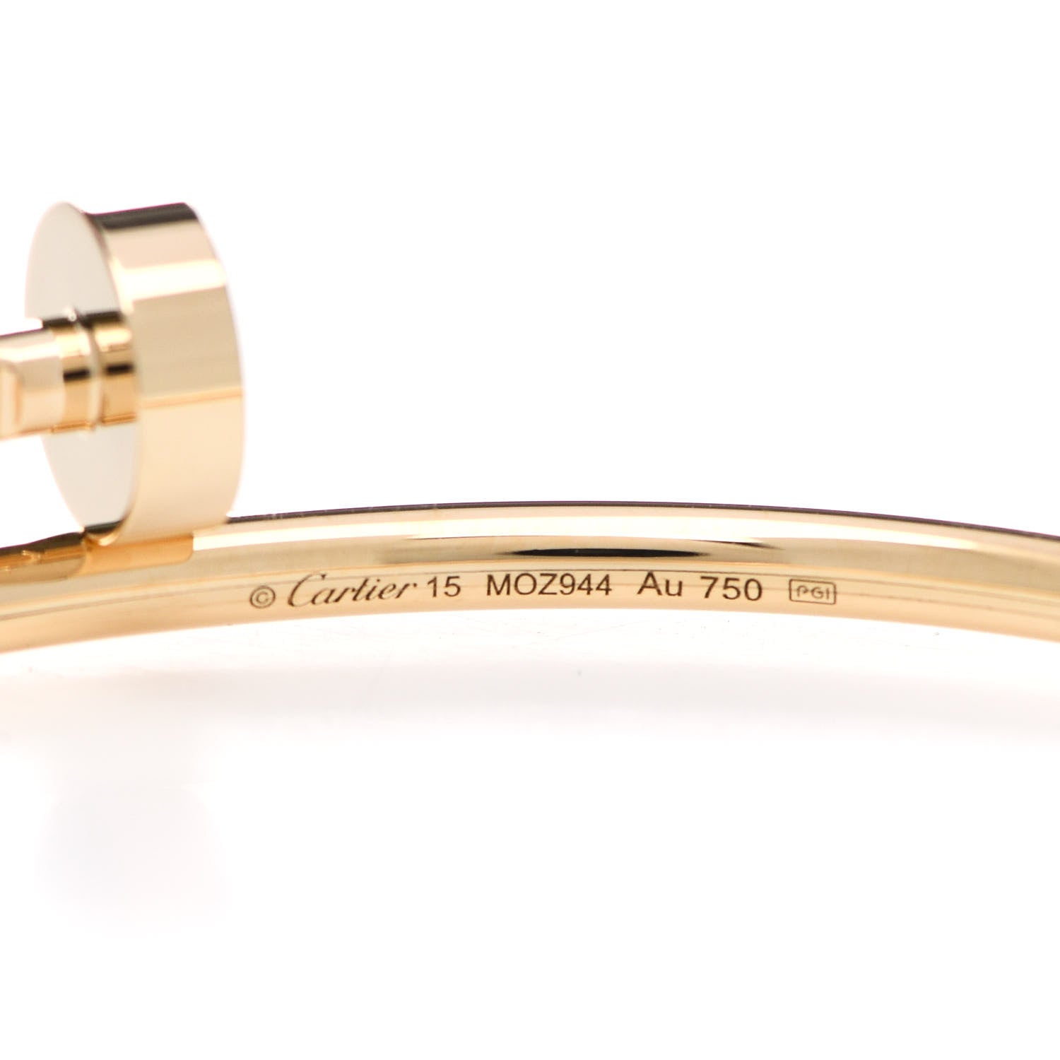 Cartier 18K Yellow Gold Small Juste Un Clou Bracelet 15 4 of 5