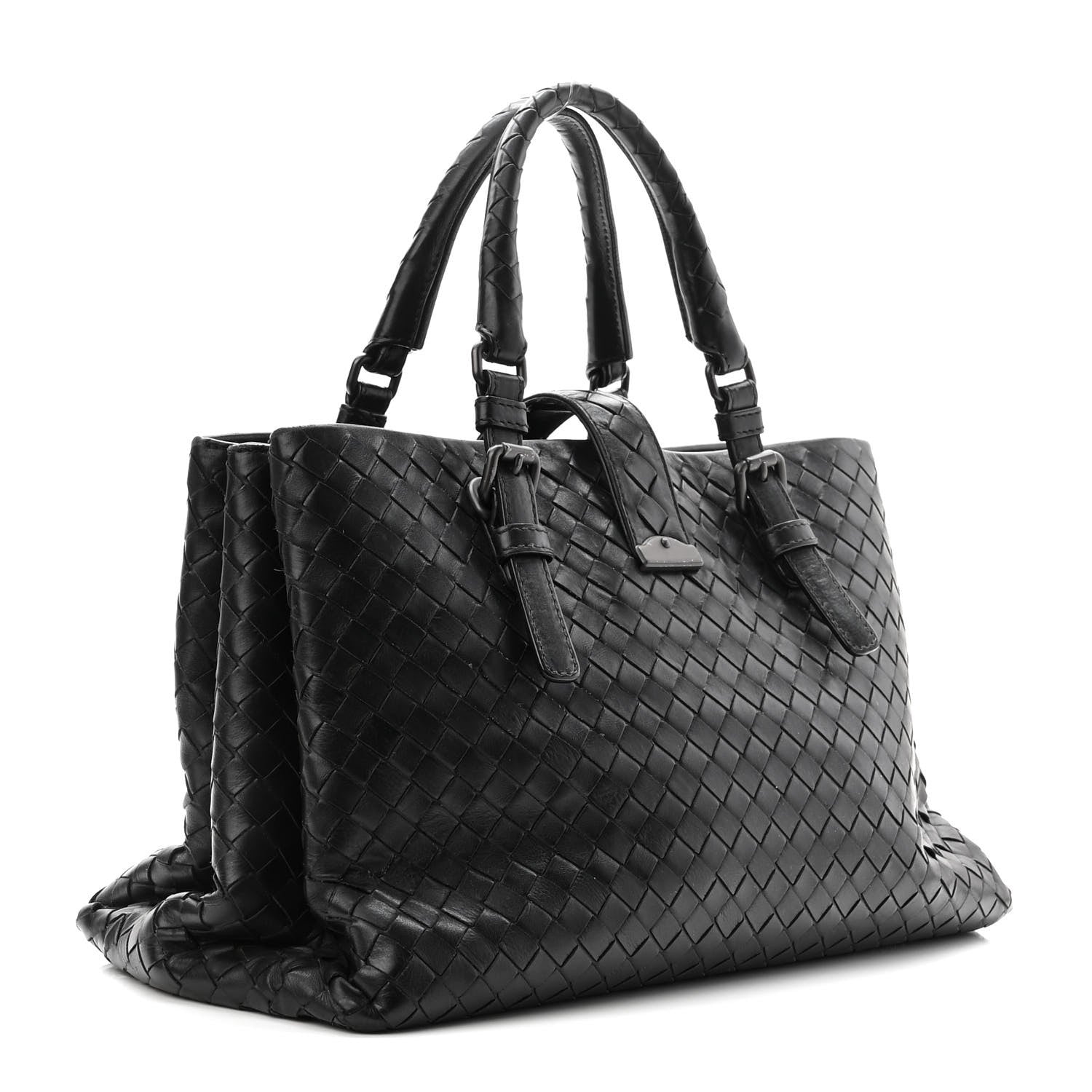 Bottega Veneta Nappa Intrecciato Medium Roma Tote Black 4 of 10