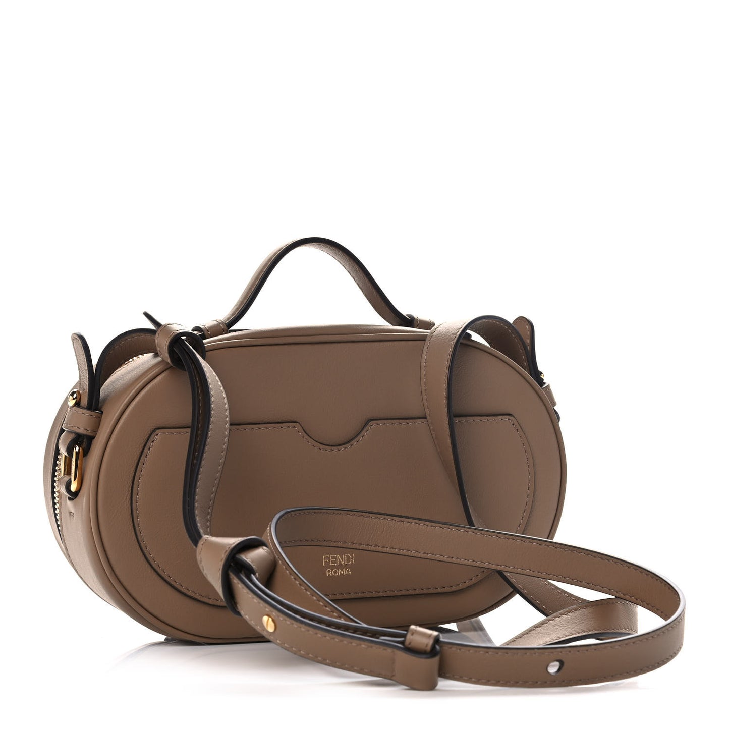 Vitello Grace Camoscio O'Lock Mini Camera Case Sand Rovere