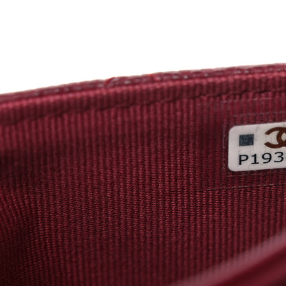 Chanel Caviar Quilted Flap Card Holder Wallet Burgundy 8 of 9