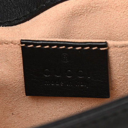 Gucci Calfskin Matelasse Mini GG Marmont Shoulder Bag Black 6 of 10