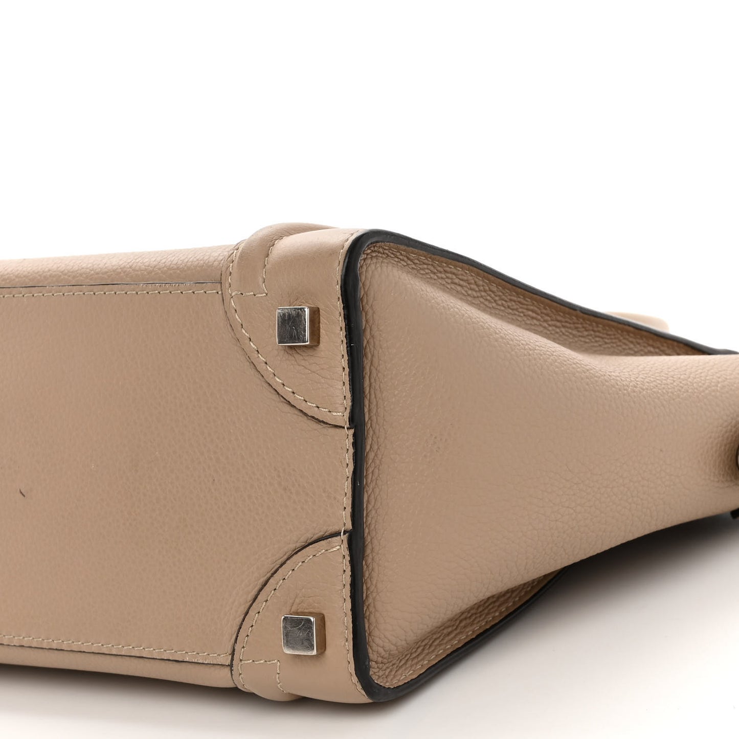 Drummed Calfskin Micro Luggage Dune