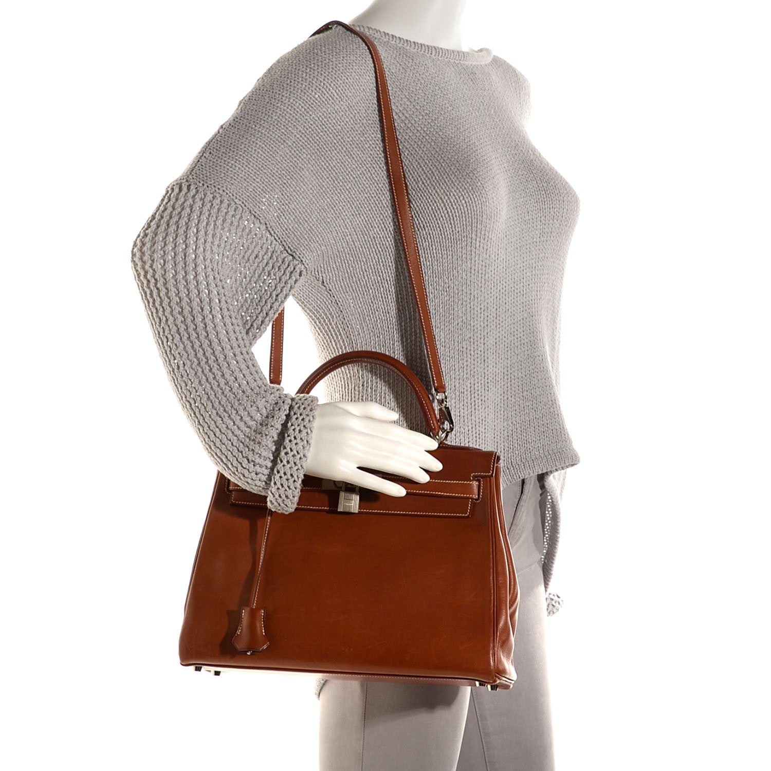 Hermes Natural Barenia Kelly Retourne 32 Fauve 2 of 22