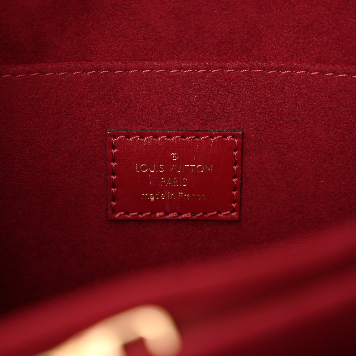 LOUIS VUITTON Smooth Calfskin Dauphine MM Cherry Berry